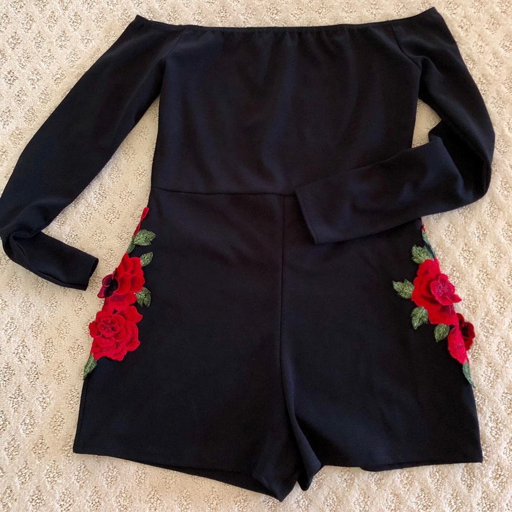Off-shoulder Romper